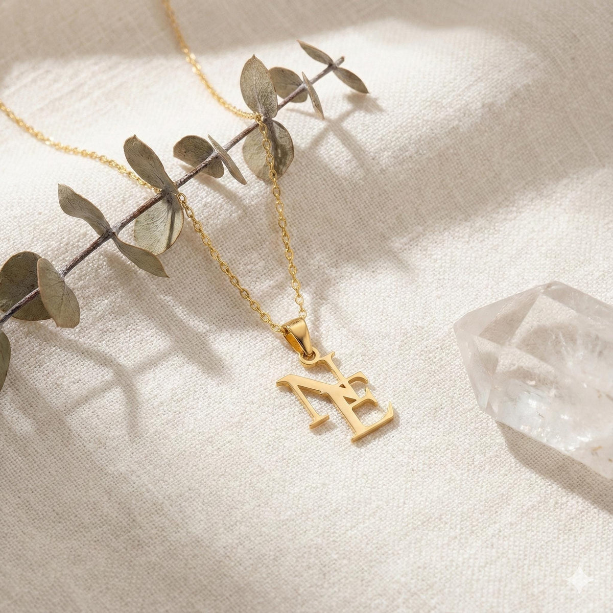 Personalized Two Initials Necklace -  The Gift She'll Never Take Off