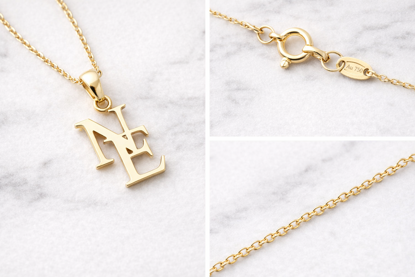 Personalized Two Initials Necklace -  The Gift She'll Never Take Off