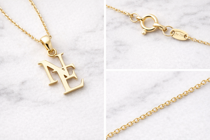 Personalized Two Initials Necklace -  The Gift She'll Never Take Off
