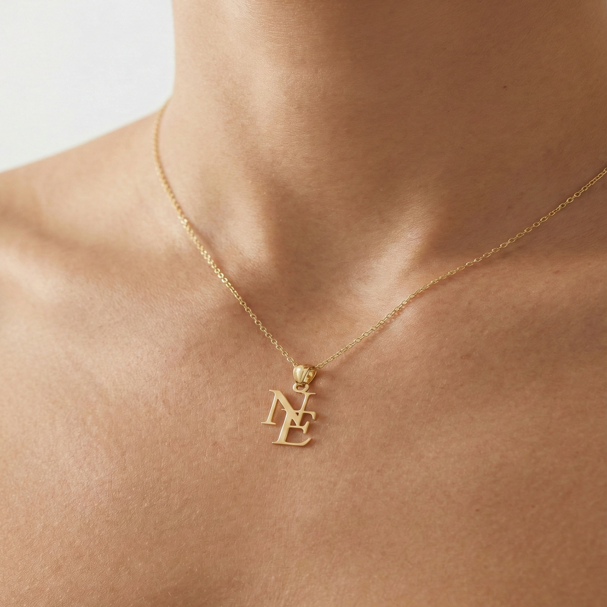 Personalized Two Initials Necklace -  The Gift She'll Never Take Off