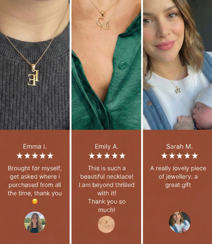 Personalized Two Initials Necklace -  The Gift She'll Never Take Off
